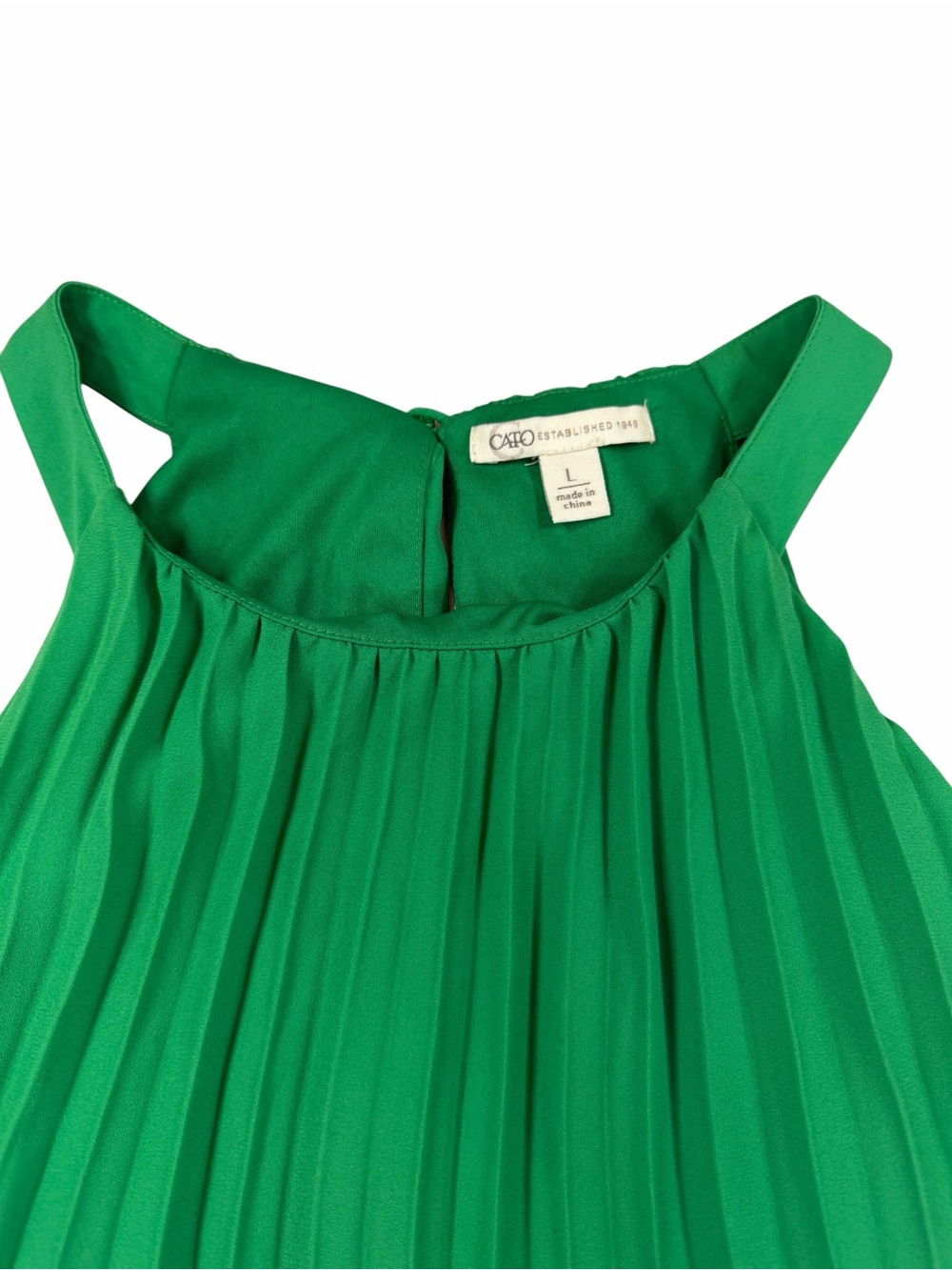 Cato Green Pleated Mini Dress - Picture 2 of 4